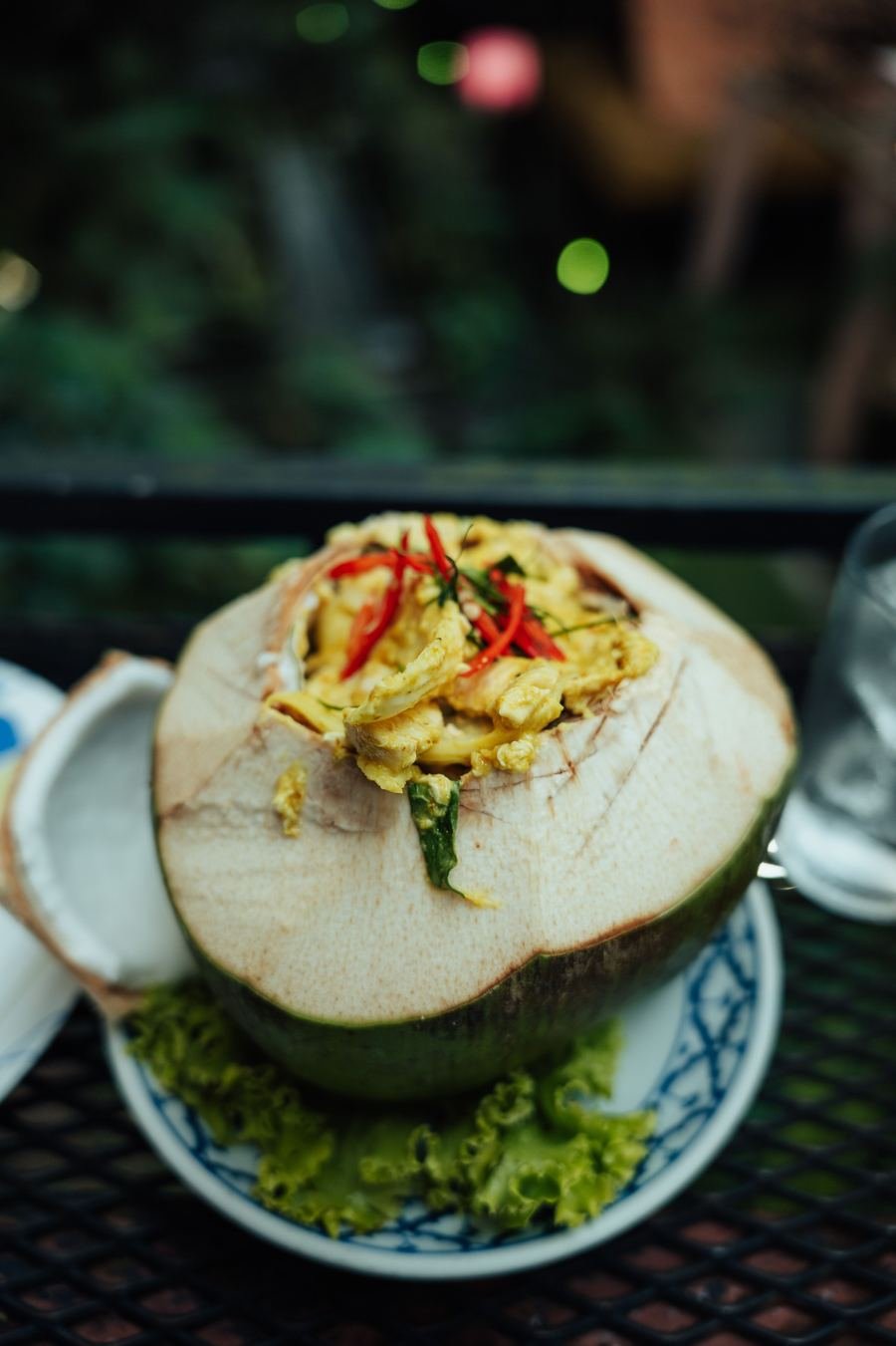 Green curry with eggplant and basil